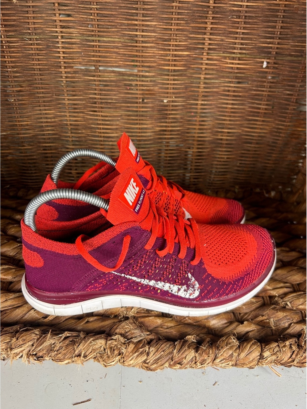 Nike Free RN Flyknit sneakers red purple